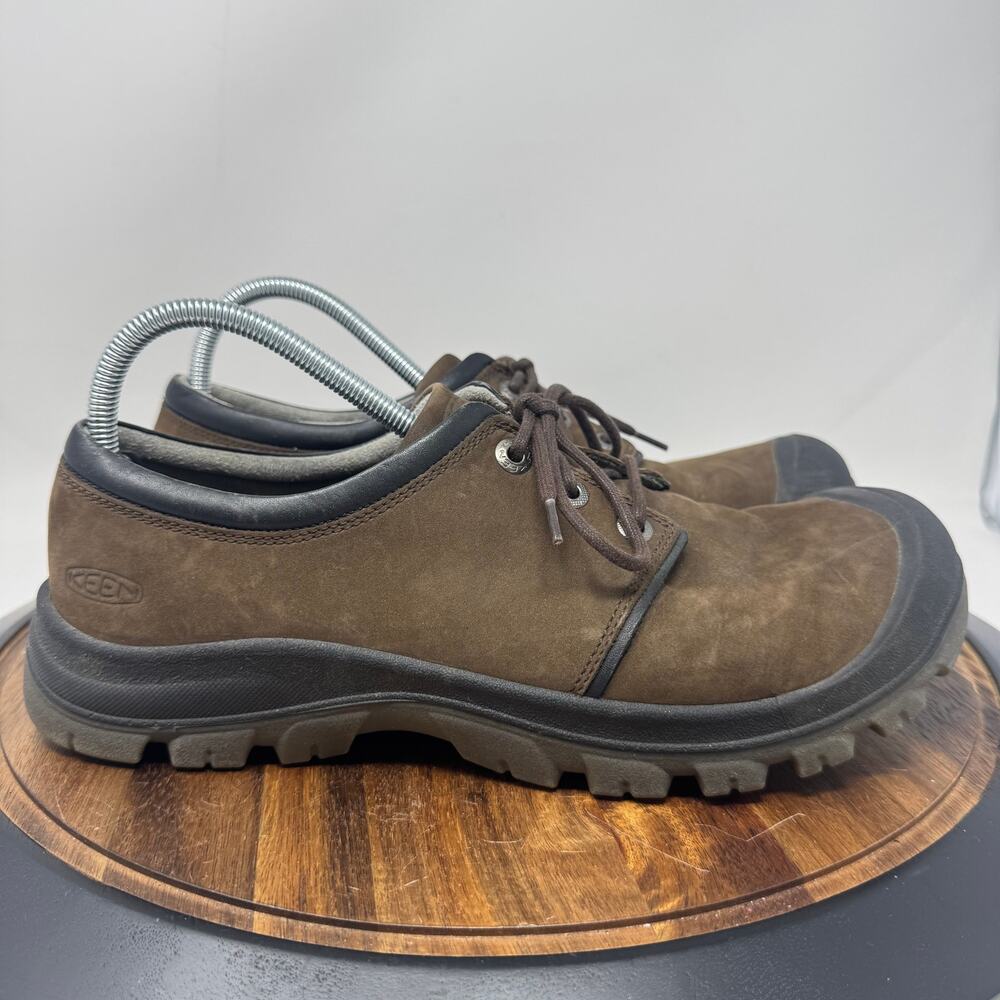 KEEN Barkley Shoes Men 11.5 Oxford Brown Nubuck Low Comfort Hiker Sneaker USA